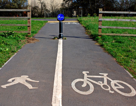 cycling and walking